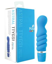 Maia Twistty Silicone G Spot Vibe - Neon Blue