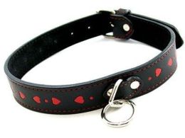 Leather Heart Collar