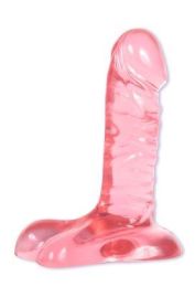 Crystal Jellies Ballsy Pink 6 Inch Super Cock