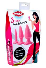 Pink Anal Plug 3 Piece Kit- Packaged