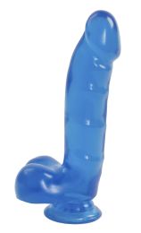 Jelly Jewel Cock with Suction Cup Sapphire