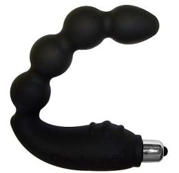 Cheeky-Boy Vibrating Anal Beads - Black