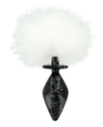 Fashionistas Black Glass Bunny Tail Butt Plug