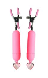 Pink Crush Vibrating Nipple Clamps