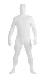 Full Body White Skin Suit with Front Access- L/XL