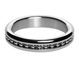 Metal Cock Ring with Ball Chain Inlay- 2 In