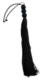 Medium Black Rubber Flogger