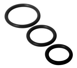 Trinity Silicone Cock Rings, Black