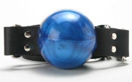 Blue Leather Ball Gag